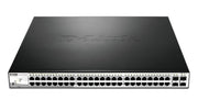 D-Link DGS-1210-52MP commutateur réseau Géré L2 Gigabit Ethernet (10/100/1000) Connexion Ethernet, supportant l'alimentation via ce port (PoE) 1U Noir