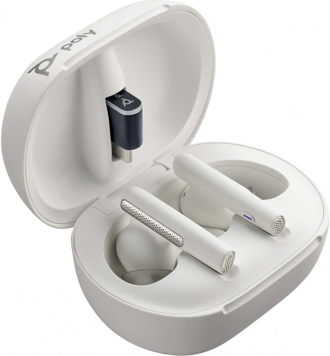 POLY Voyager Free 60+ UC écouteur+boite tactile Blanc USB-A