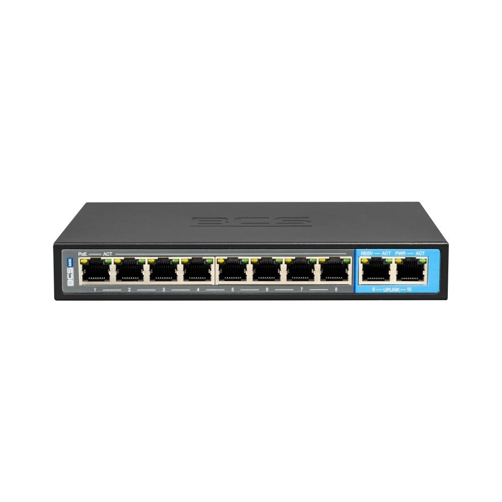 BCS BCS-B-SP0802G Commutateur PoE 8 ports avec technologie exPoE 100Mbps