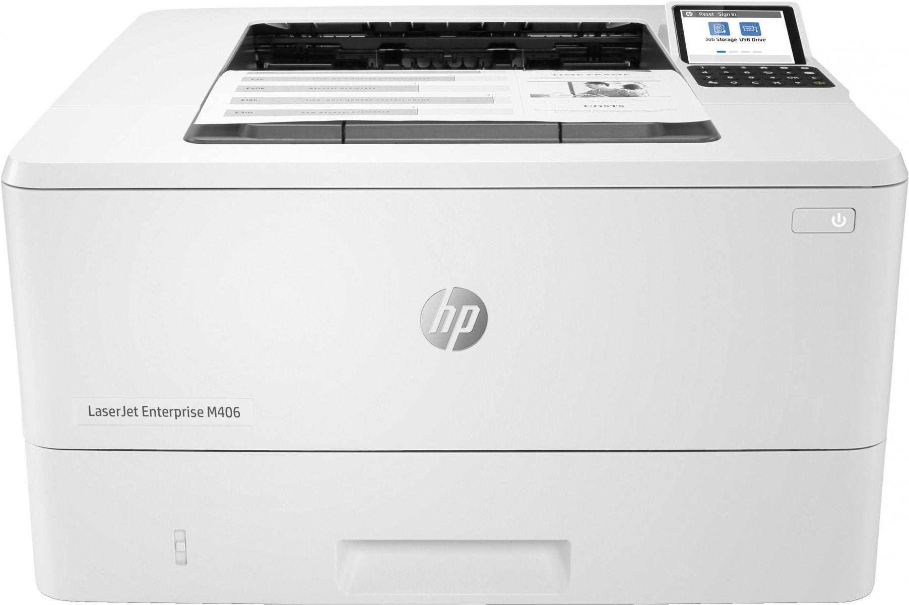 HP LaserJet Enterprise M406dn - Imprimer - Taille compacte; Sécurité renforcée; Impression recto-verso; Éco-énergétique; Impression USB en façade - Laser - 1200