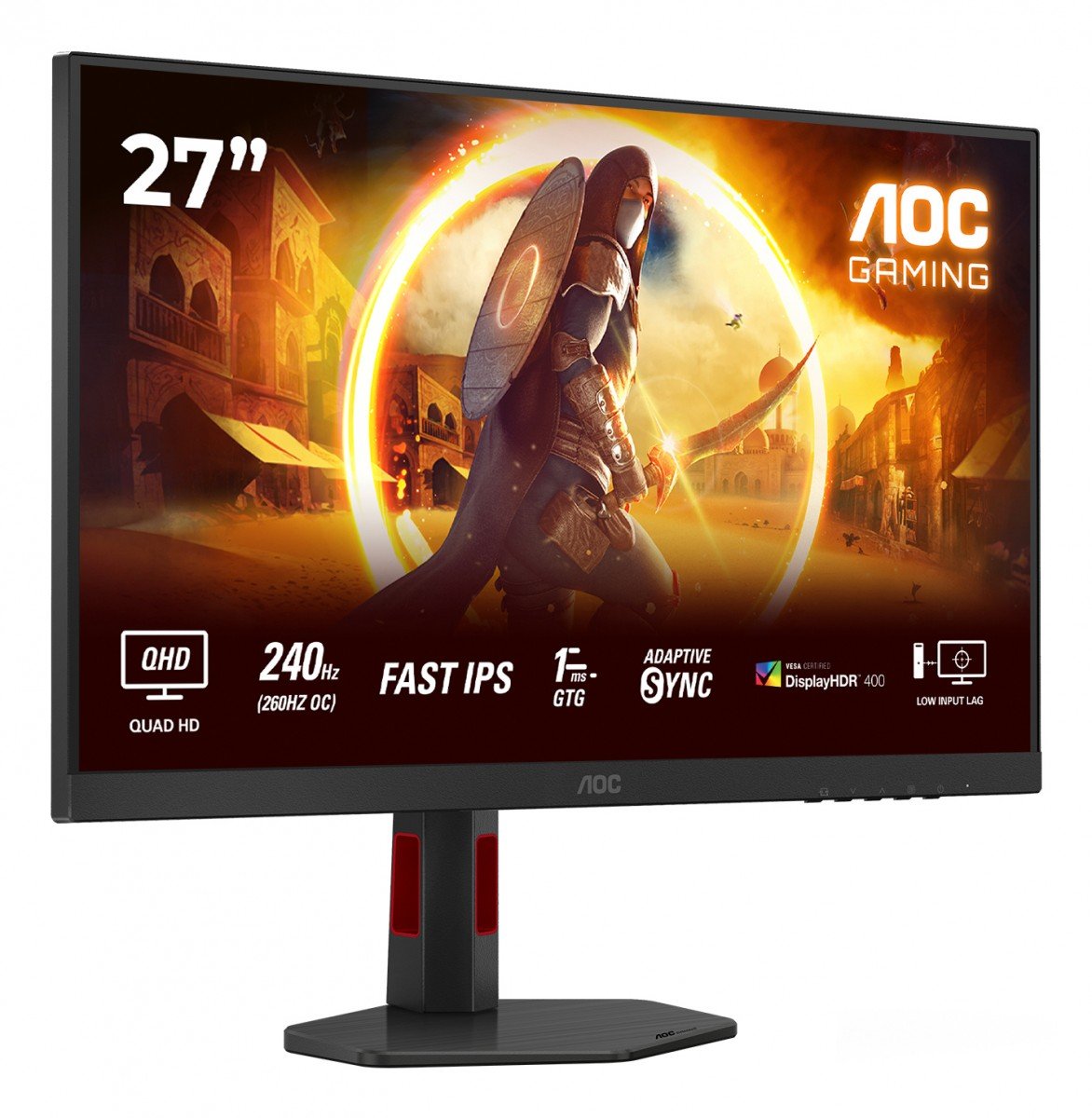 AOC Q27G4ZR 27p WQHD FASt IPS 240Hz 0.03ms 400cd/m2 HDMI2.0x2 DP Speakers