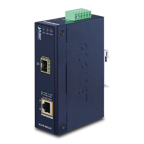 PLANET IGUP-805AT convertisseur de support réseau 1000 Mbit/s Bleu