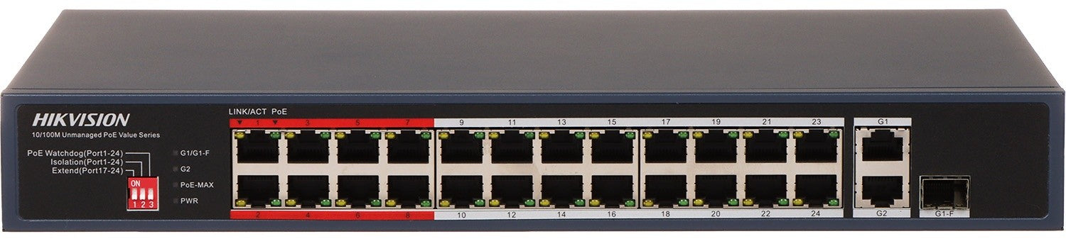 Hikvision DS-3E0326P-E/M(C) 24 Port Fast Ethernet Unmanaged POE Switch