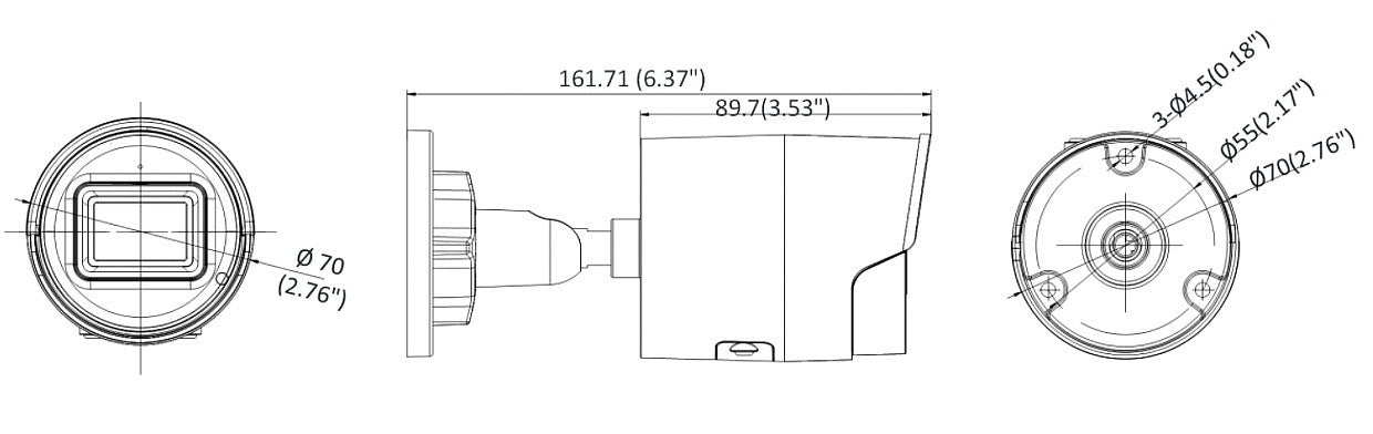 Hikvision DS-2CD2086G2-IU(2.8mm)(C)(BLACK) 4 K AcuSense Strobe Light and Audible Warning Fixed Bullet Network Camera