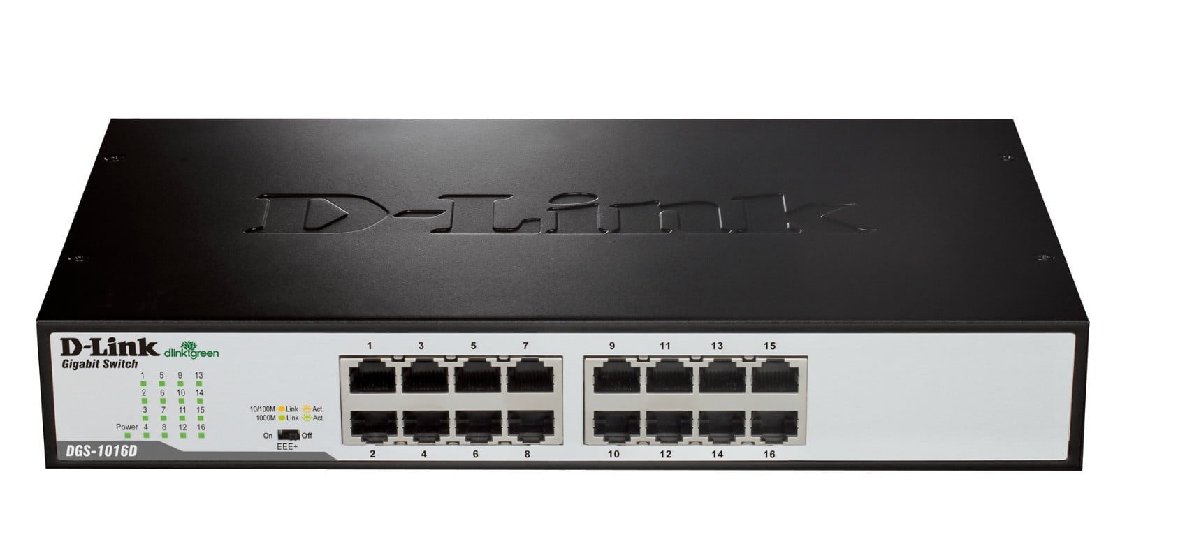 D-LINK SWITCH 16 PORTS 10/100/1000 MBPS RACKABLE - NON MANAGEABLE