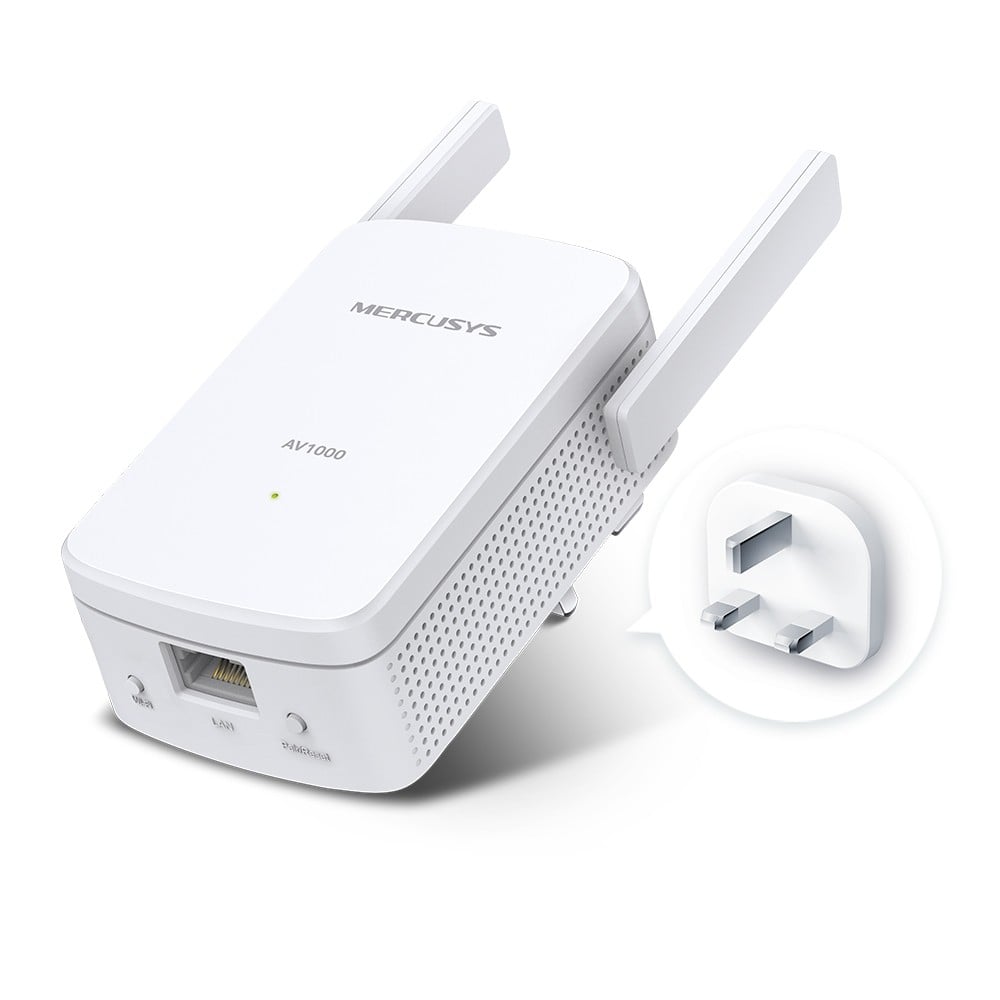 TP-LINK MERCUSYS MP510 AV1000 Gigabit Powerline WiFi Kit: MP510 + MP500 adapter 1000Mbps N300 Broadcom CPU HomePlug AV2 Gigabit RJ45
