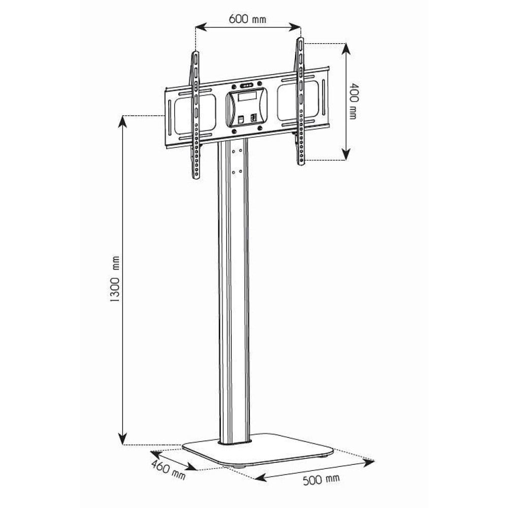 "Techly ICA-TR11 Support de sol pour TV 32-70"" jusqu'a 50kg réglable"