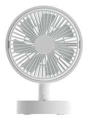 Techly IC-FAN-DSK2W Ventilateur de bureau sans fil avec 10 vitesses et oscillation