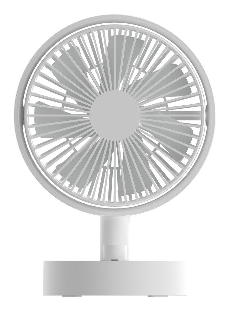 Techly IC-FAN-DSK2W Ventilateur de bureau sans fil avec 10 vitesses et oscillation