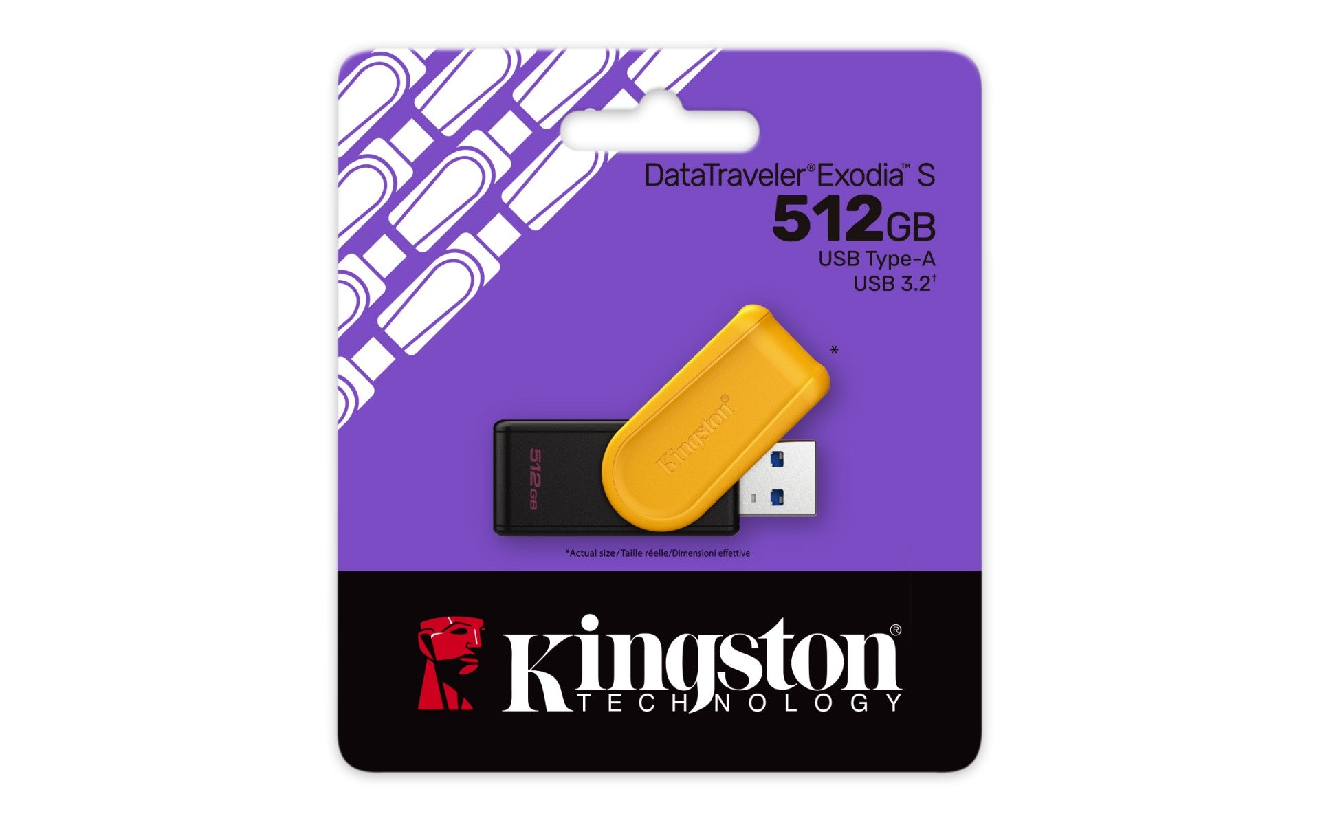KINGSTON 512Go Portable USB 3.2 Gen 1 DataTraveler Exodia S Black/Yellow
