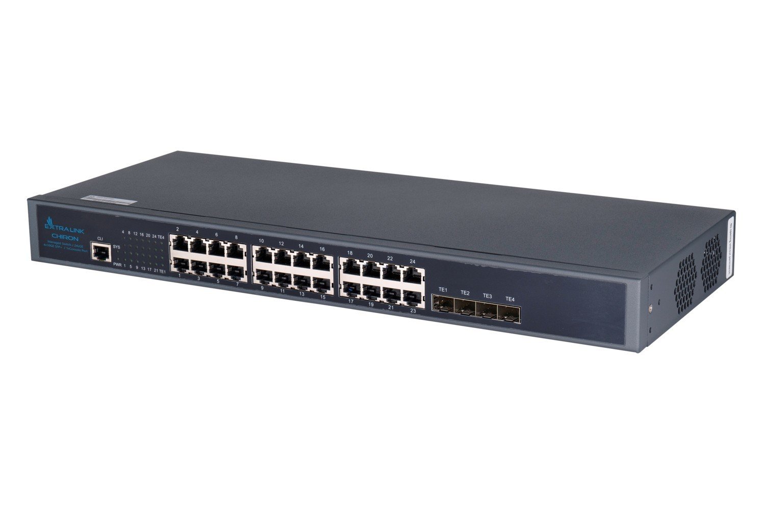 Extralink EX.19720 commutateur réseau Géré Gigabit Ethernet (10/100/1000) 1U Noir