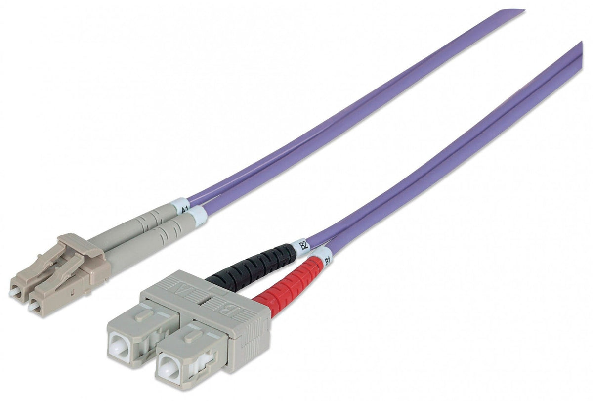 Intellinet 750929 câble de fibre optique 2 m LC SC OM4 Violet