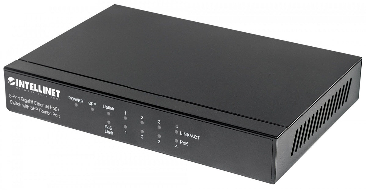 Intellinet 561174 Commutateur Gigabit 5 ports PoE+ 1SFP