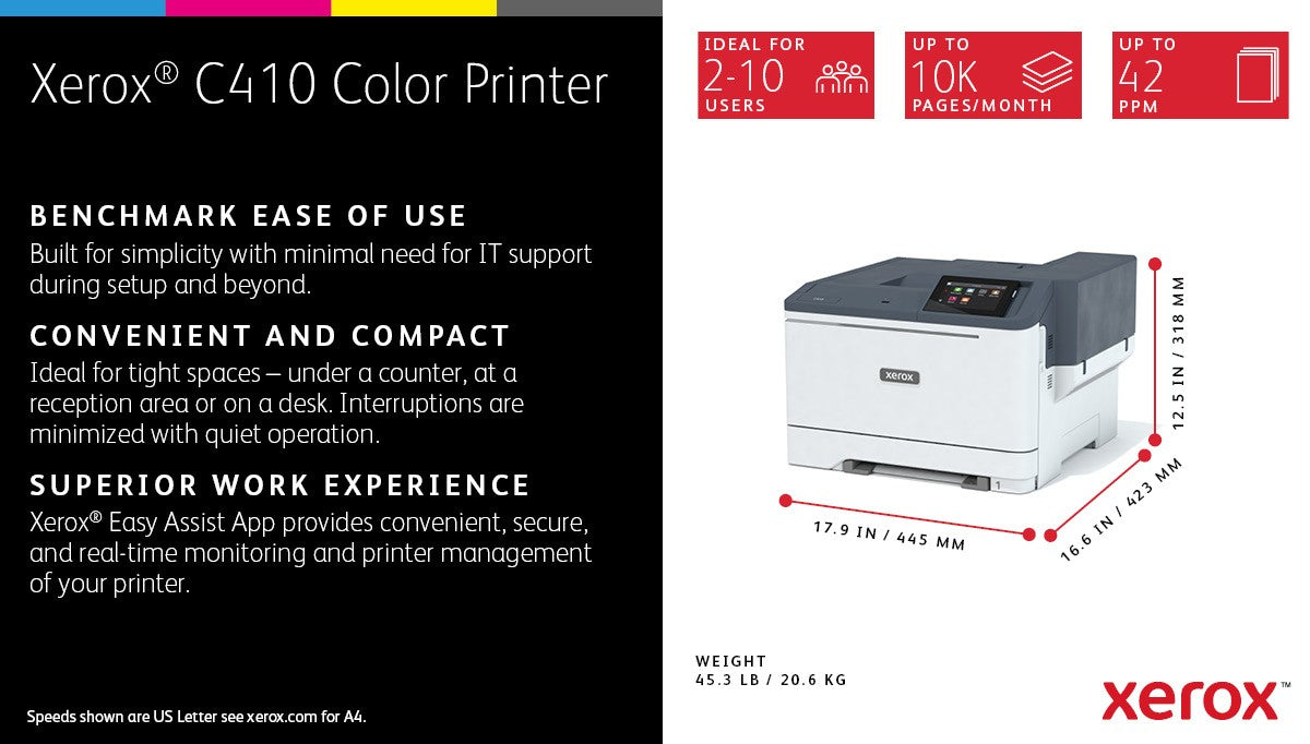 C410 A4 40ppm Duplex Printer PS3