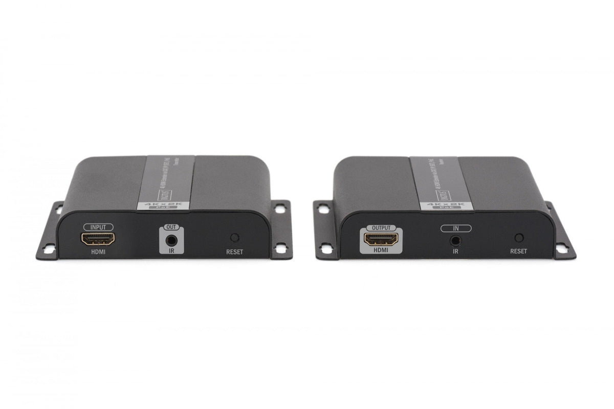 DIGITUS Extender 4 K HDMI via CAT/IP (kit) - PoE - 3840 x 2160 pixels - Émetteur et récepteur AV - 120 m - Avec fil - Noir