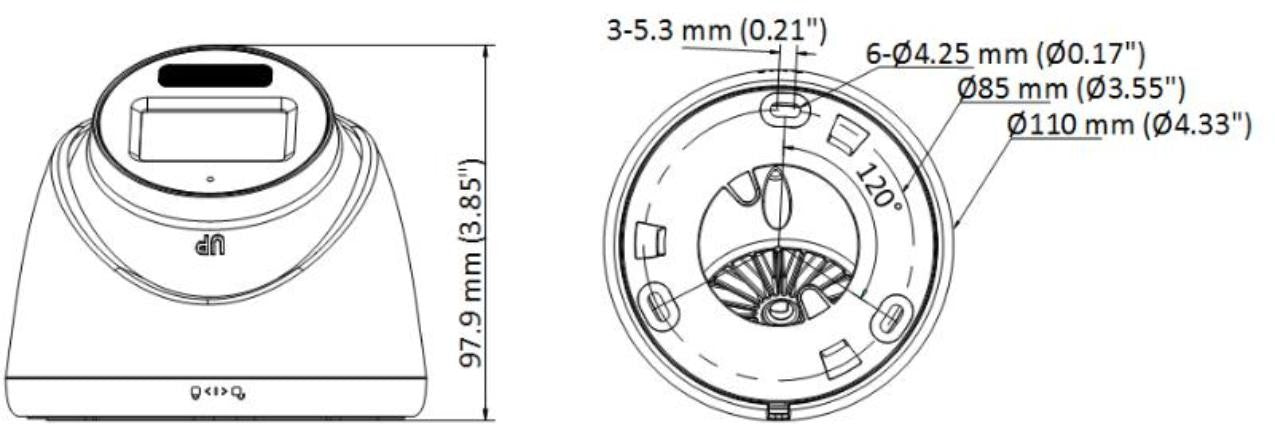 Hikvision DS-2CE78K0T-LFS(2.8mm) 3K Caméra Turret Audio a Lumiere Hybride Intelligente Fixe