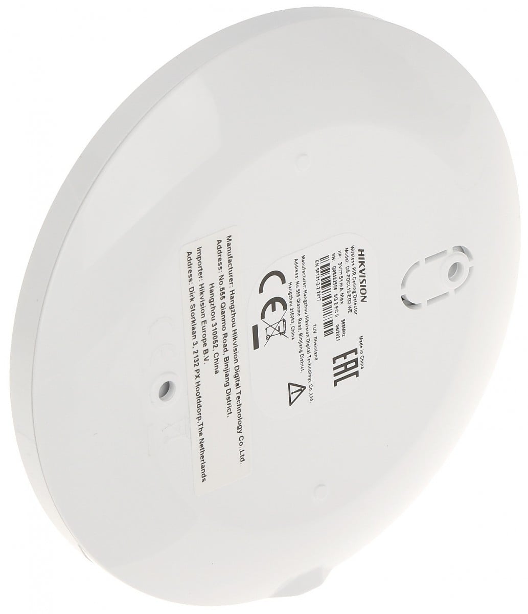 Hikvision DS-PDCL12-EG2-WE détecteur de mouvement PIR sans fil plafond blanc 12m 360°