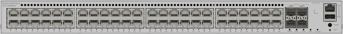 HUAWEI S310-48HP4X 48x10/100/1000BASE-T ports 846 W PoE+ 4x10GE SFP+ ports with 1xAC power module eKit
