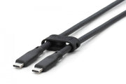 Câble de connexion en silicone USB-C vers USB-C, USB 3.2 Gen1 5G 4K60Hz 100W, 2m noir