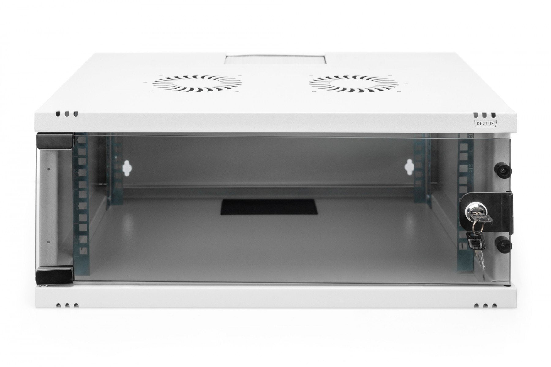 "Armoire réseau murale 19"" 4U, SOHO 241 x 540 x 400 mm, porte en verre, gris, non assemblée, 60 kg"