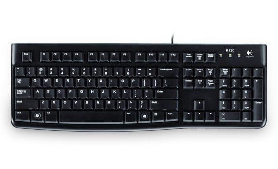 Logitech Keyboard K120 for Business clavier Bureau USB QWERTY Italien Noir