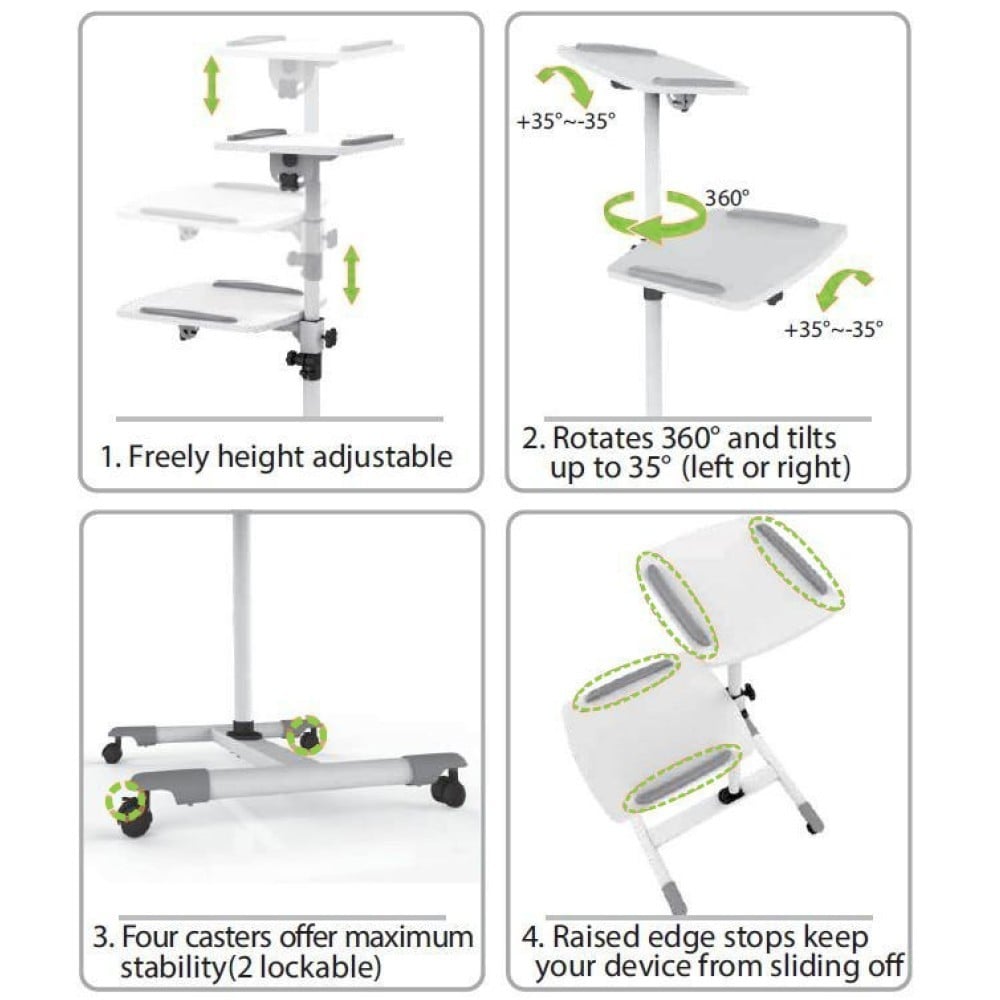 Techly ICA-TB TPM-6 Table haute pour projecteur
