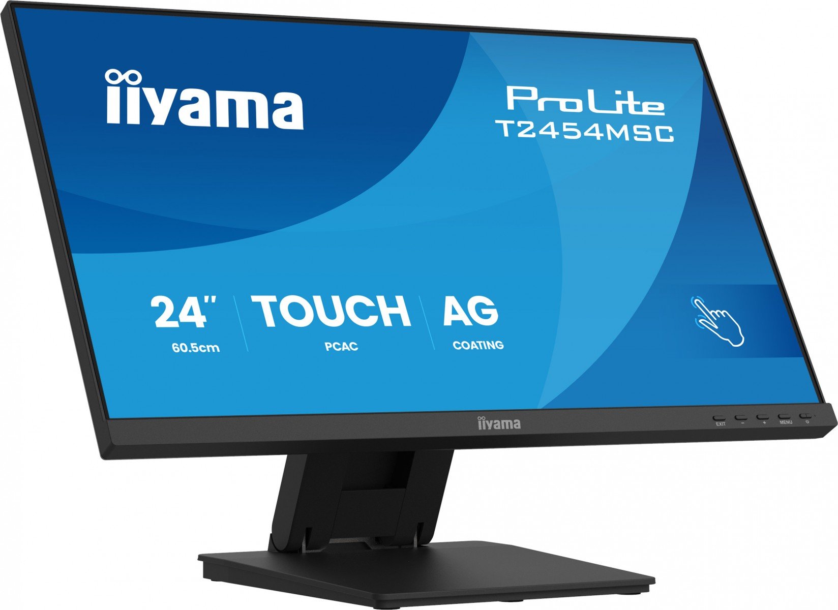 "iiyama T2454MSC-B3AG 24"" InCell PCAP 10P Tactile Anti-reflet 25% Haze 1920x1080 IPS-panel Bords fins Haut-parleurs DisplayPort"