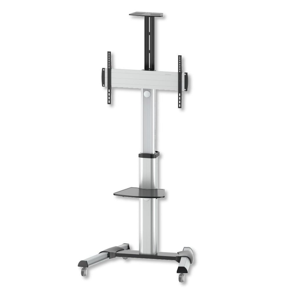 "Techly ICA-TR15 Support TV mobile 37-70"" jusqu'a 50kg réglable 2 étageres"