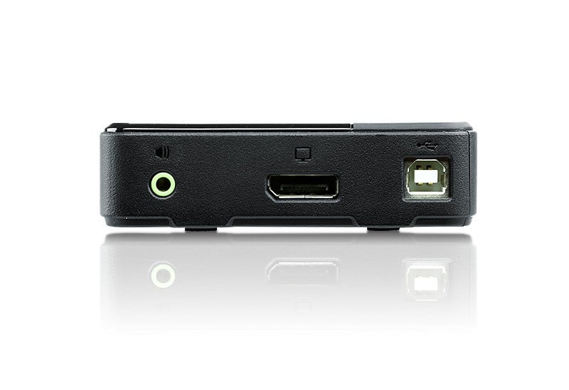 Commutateur KVM DisplayPort/audio USB 2 ports (4K pris en charge et câbles inclus) - 4096 x 2160 pixels - 4K Ultra HD - 2,18 W - Noir