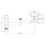"Techly ICA-LCD 104BK Support mural pour TV 13-30"" LED/LCD 15kg pivotant inclinable"
