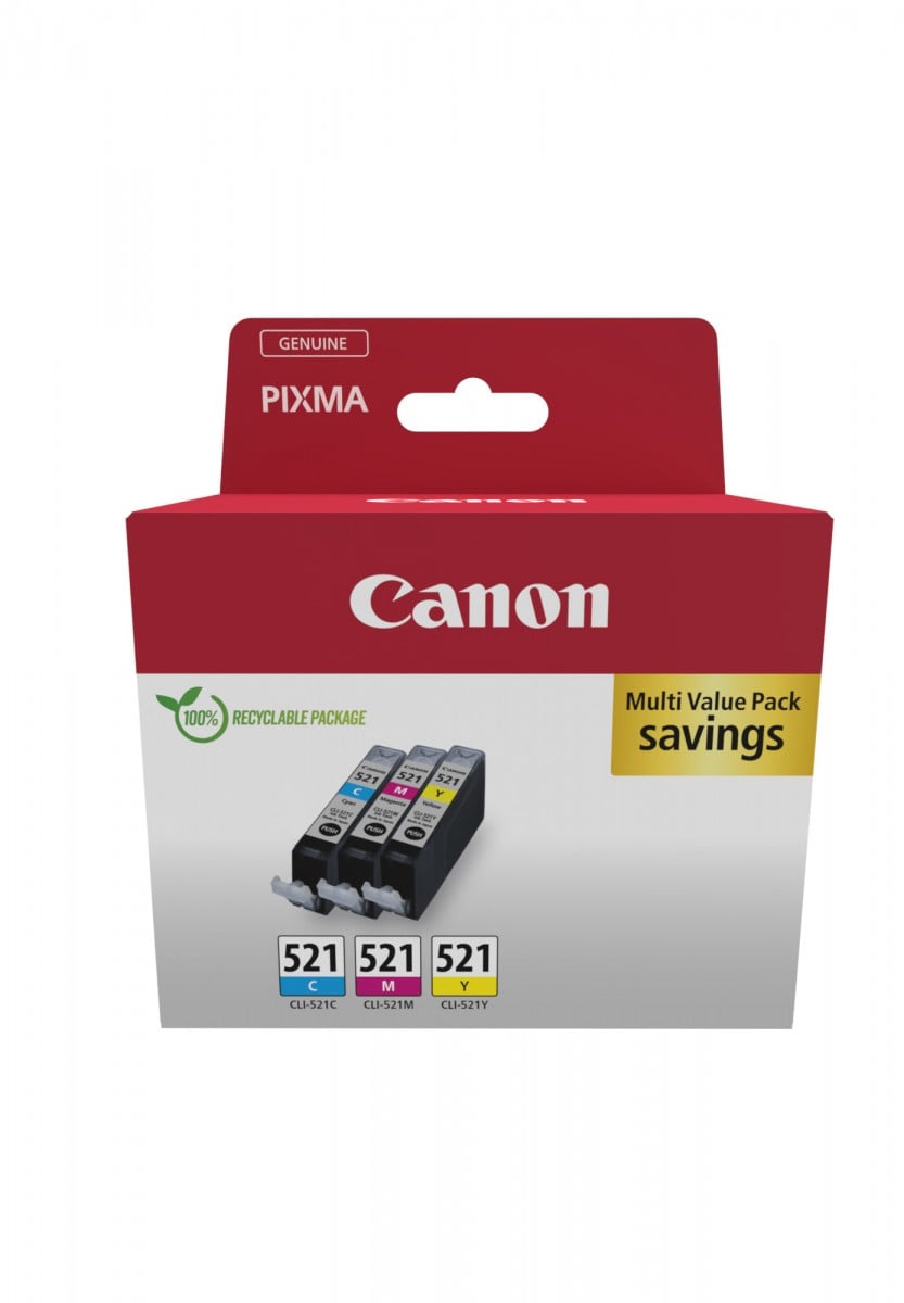 CANON CLI-521 Ink Cartridge C/M/Y Pack SEC