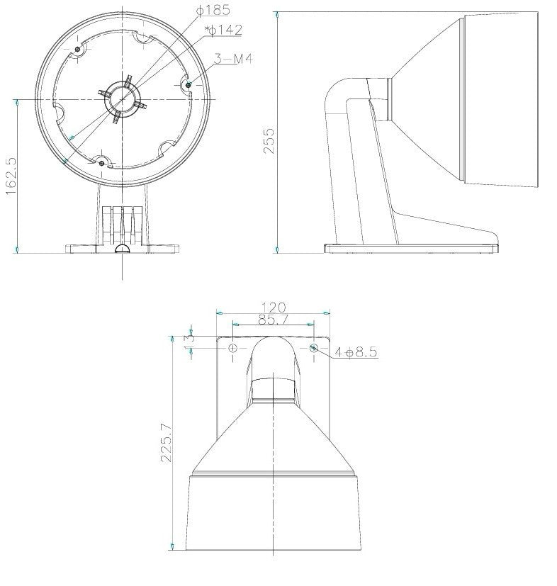 Hikvision DS-1273ZJ-DM26 Support mural
