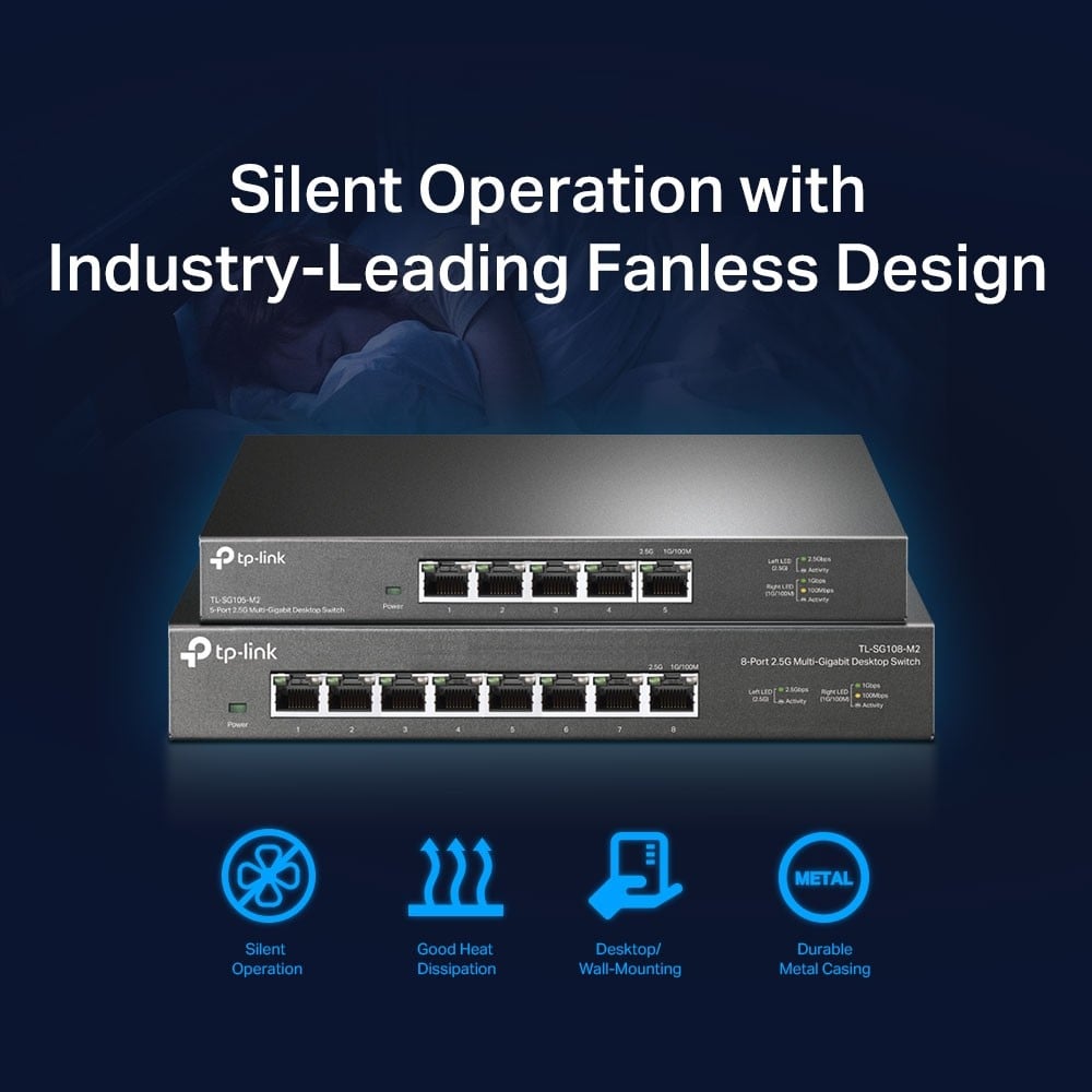 Omada 8-Port 2.5G Multi-Gigabit Desktop