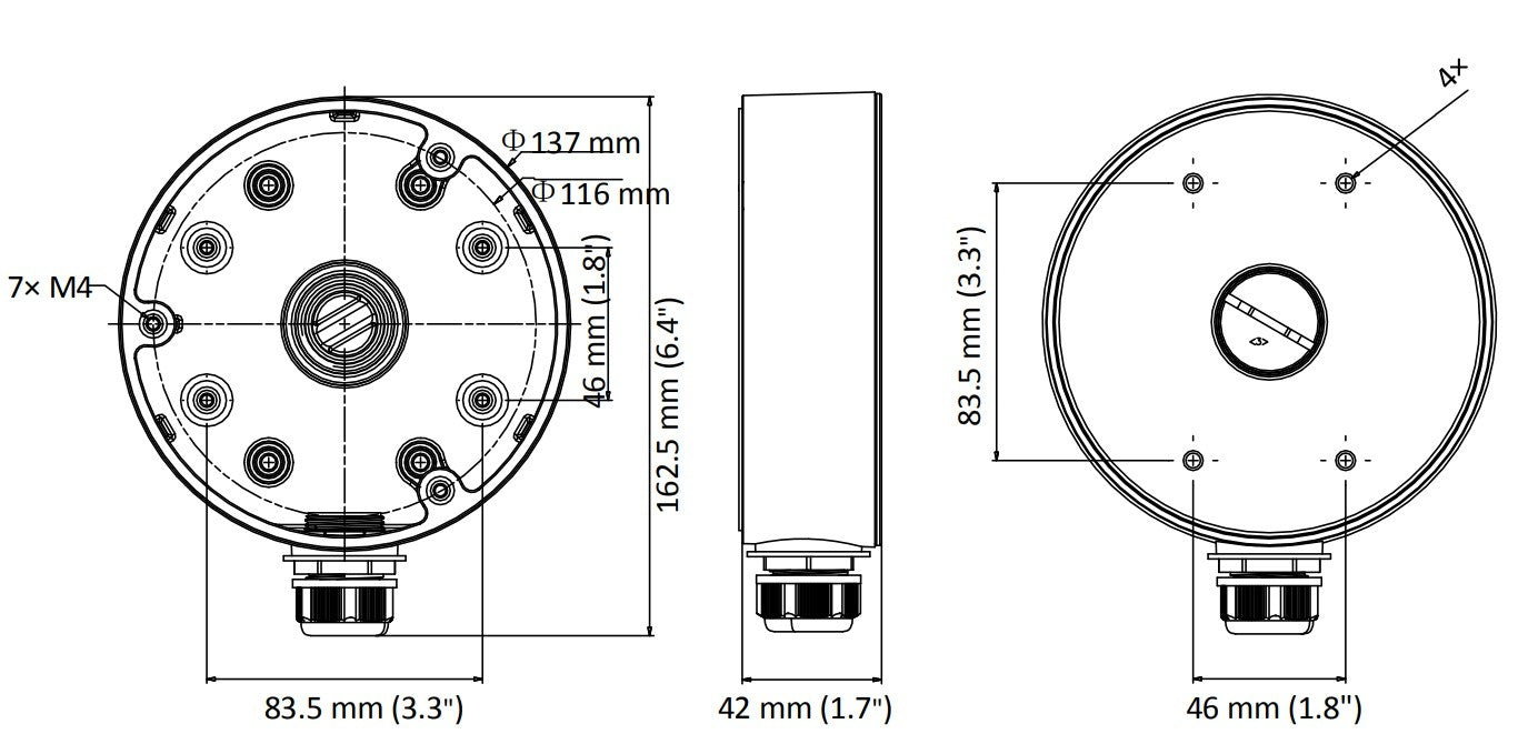 Hikvision DS-1280ZJ-PT6 Junction box