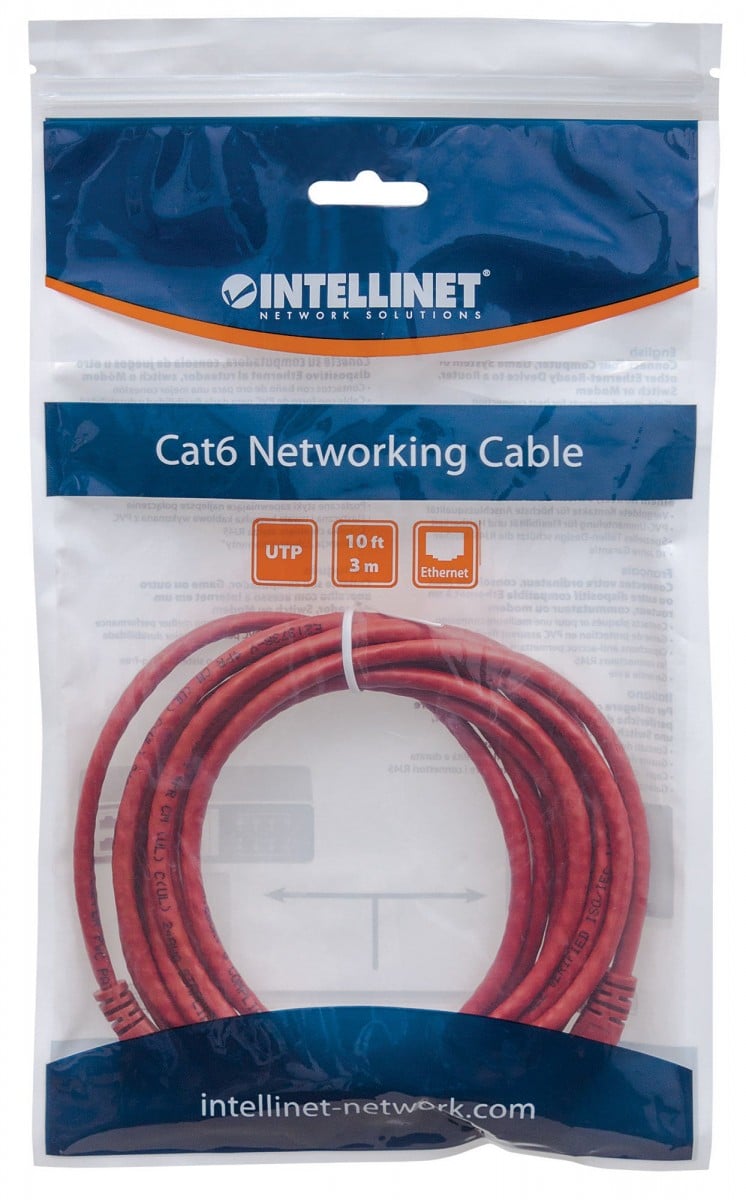 Intellinet Cat6 UTP 5m Red câble de réseau Rouge U/UTP (UTP)