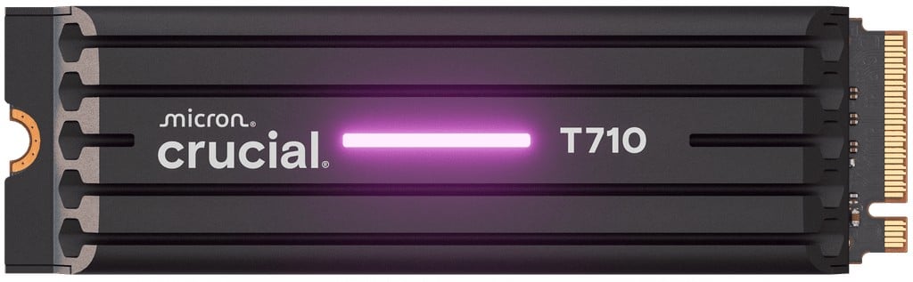 Crucial 2TB T710 SSD with heatsink