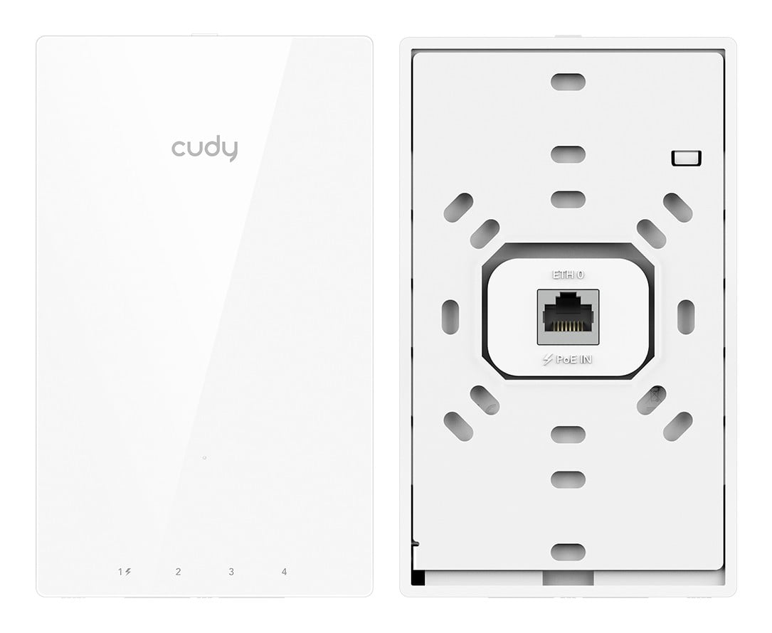 Cudy AX3000 Gigabit Wall-Plate Wi-Fi 6 Access 2402 Mbit/s Blanc Connexion Ethernet, supportant l'alimentation via ce port (PoE)
