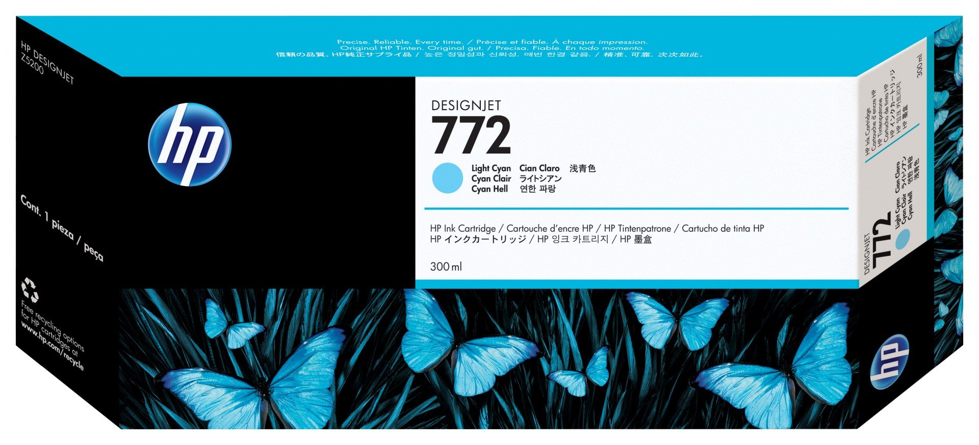 HP 772 original Ink cartridge CN632A light cyan standard capacity 300ml 1-pack