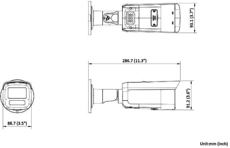 Hikvision DS-2CD2T86G2H-IS2U/SL(2.8mm) caméra réseau fixe Bullet 8MP avec AcuSense, lumiere stroboscopique et avertissement sonore
