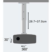Support de projecteur Techly ICA-PM 102S a montage au plafond 30-37cm rotatif argenté
