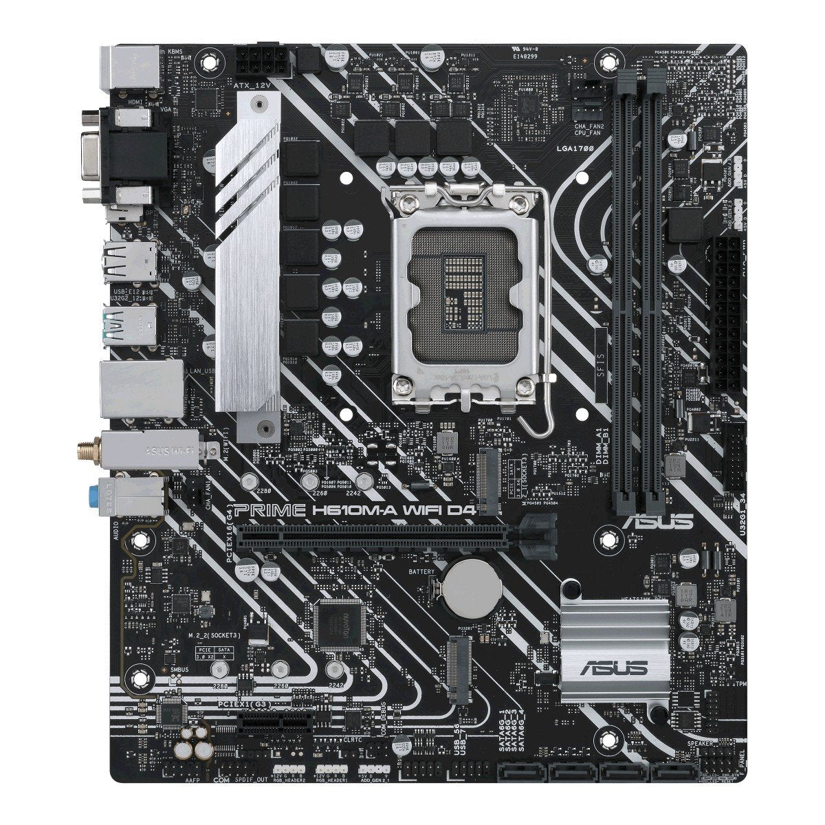 ASUS PRIME H610M-A WIFI D4 Intel H610 LGA 1700 2DDR4 1xPCIe 4.0 x16 2xM.2 4xSATA 6Gb/s 4xUSB 3.2 microATX MB