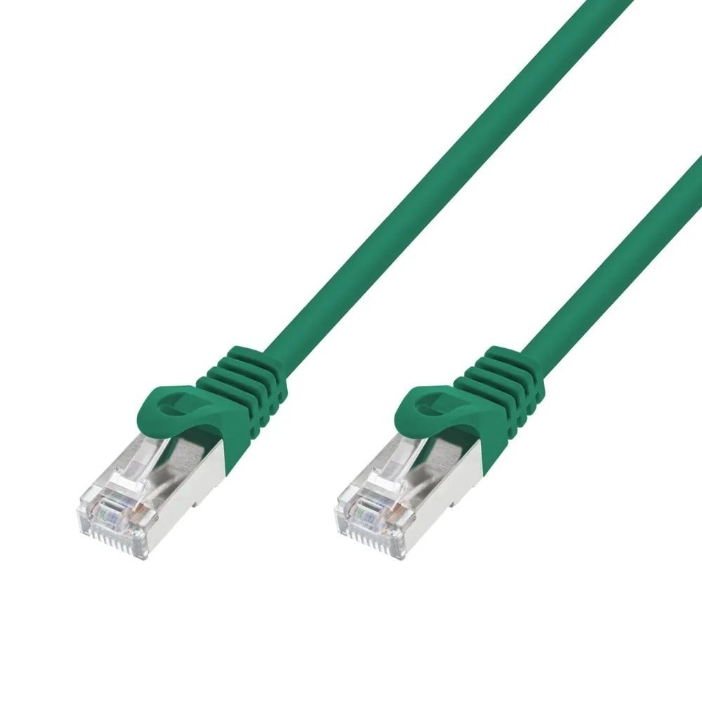 Extralink Cat.7 S/FTP 0,5m 20G Vert | Câble de raccordement LAN | Câble réseau en cuivre