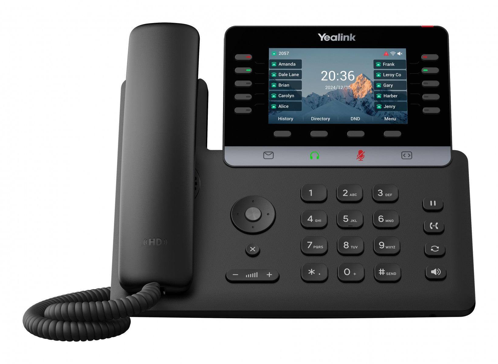 Yealink T74W téléphone fixe Noir LCD Wifi