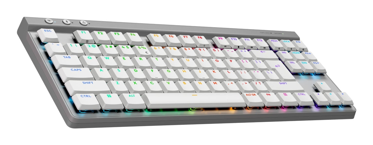 Logitech G G515 Lightspeed TKL clavier Gaming RF sans fil + Bluetooth QWERTY US International Blanc