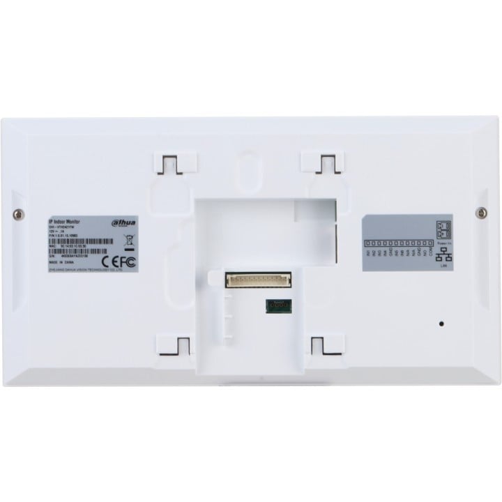 "Dahua VTH2421FW-P 7"" moniteur IP a écran tactile, 1024x600, PoE, intégration d'alarme, 8 Go de stockage"