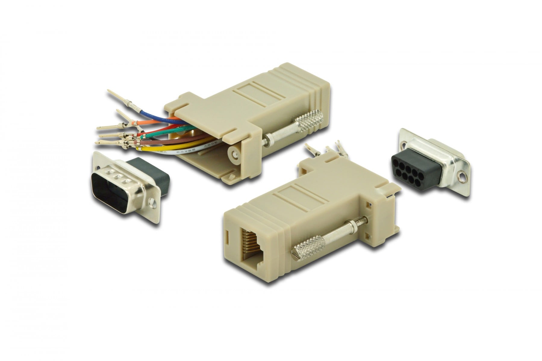 DIGITUS RS 232 adapter - RS-232 - RJ-45 - Beige
