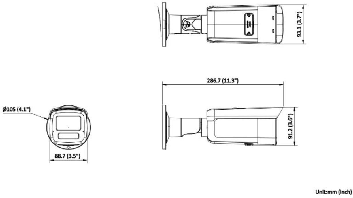 Hikvision DS-2CD2T63G2-2LI(2.8mm) 6 MP caméra réseau Bullet avec Acusense et éclairage hybride intelligent fixe