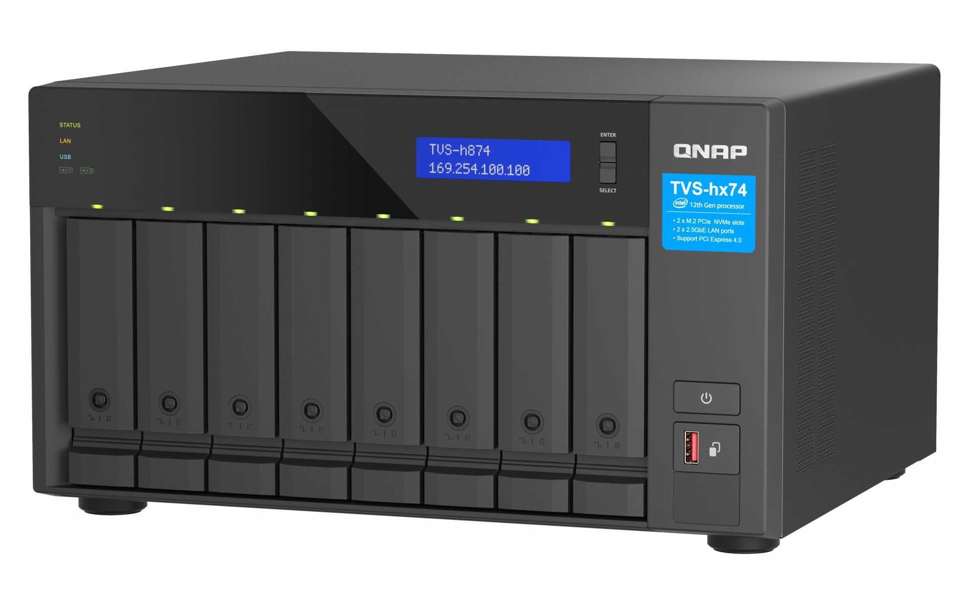8-bay QuTS hero NAS i7 12-core