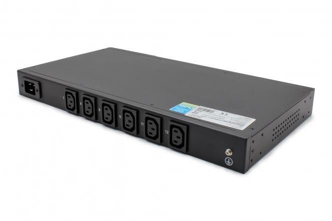 Digitus DN-DP-H1-12C13 Multiprise SMART PDU 1U, entrée IEC320 C20 16A/250V, prises 12x C13, 16A