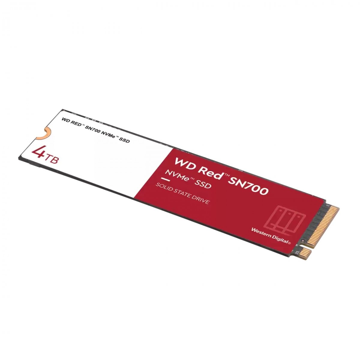 WD Red SSD SN700 NVMe 4To M.2 2280 PCIe Gen3 8Gb/s internal drive for NAS devices POWERED BY SANDISK